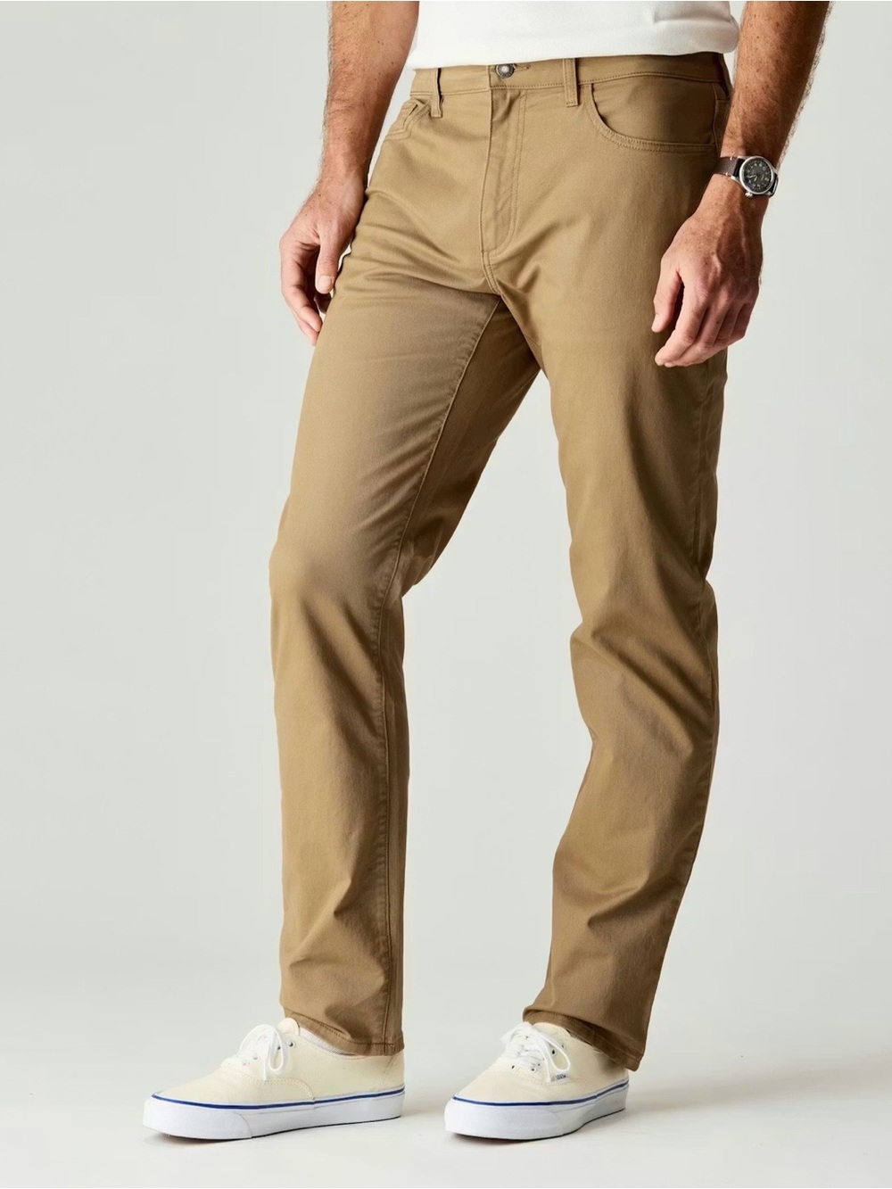 Flint and Tinder Men's Straight Chino Pants - Camel Tan Khaki Sz 34 x 32